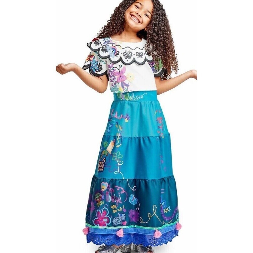 DISNEY Encanto Mirabel Girls Dress Halloween Costume Size Small